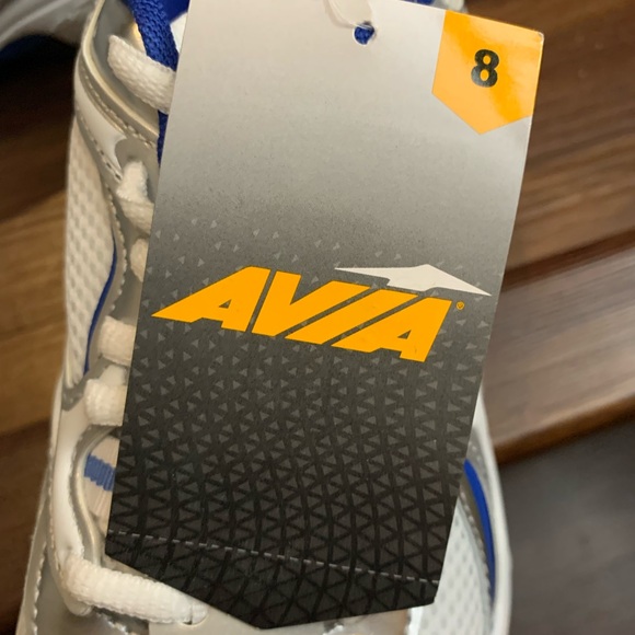 New Blue Silver  Avia 5000 Performance Genuine Leather Sneakers Women's Size 8 - Picture 9 of 10